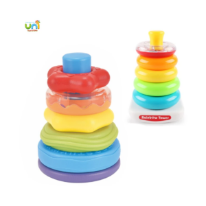 Tour Empilable Arc-en-Ciel  Anneau à Empiler Rainbow Tower Jouet d’Éveil Bébé Dakar