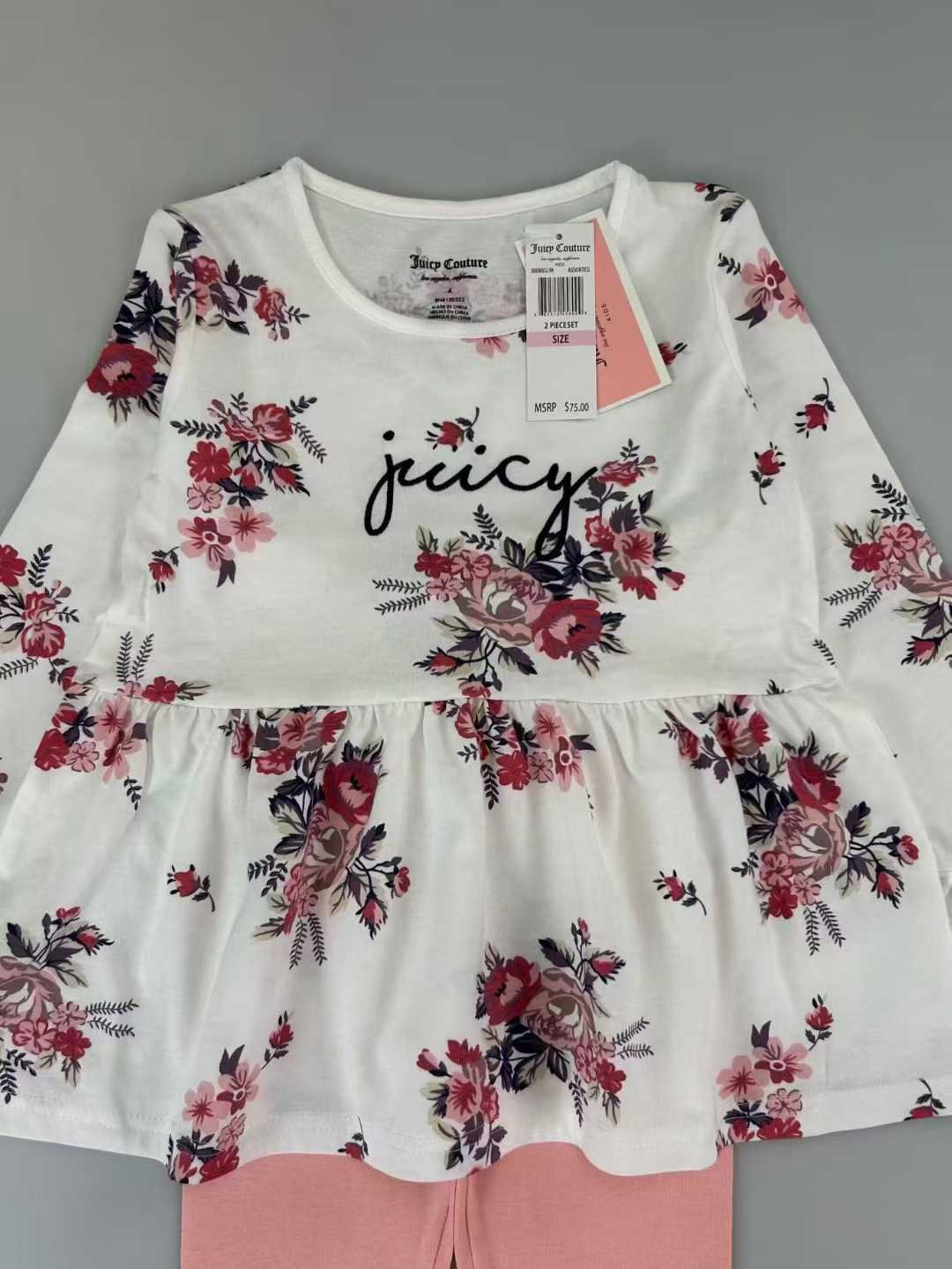Ensemble Fille Juicy Couture Floral avec Legging Rose – Confort & Style Dakar – Image 8