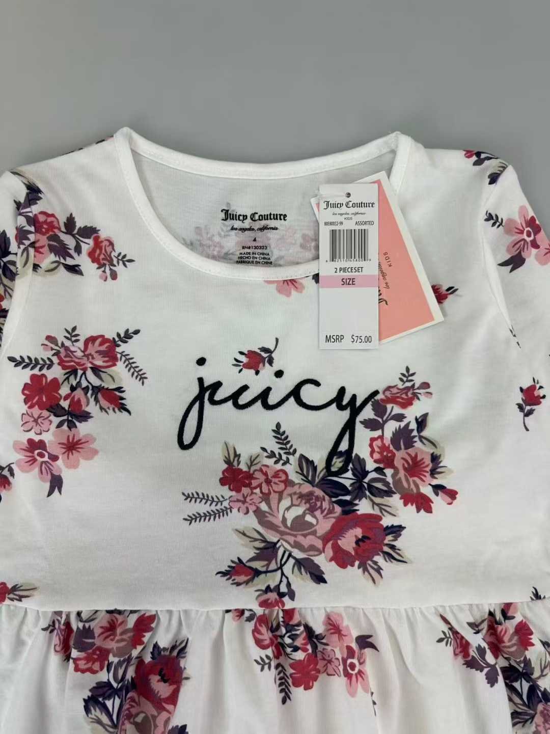 Ensemble Fille Juicy Couture Floral avec Legging Rose – Confort & Style Dakar – Image 3