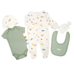 Ensemble naissance bébé 5 pièces en coton – Coffret complet pour nouveau-né  Dakar