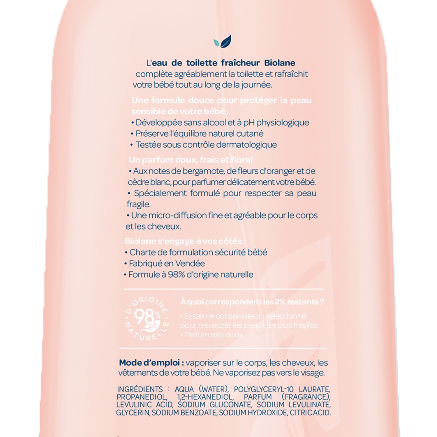 Parfum Eau de Toilette Biolane Maternita