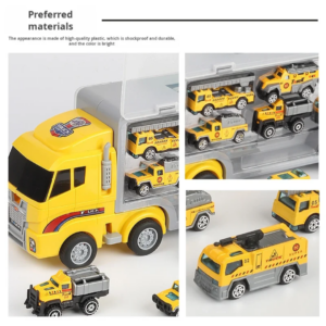 Jouet Camion Transporteur avec Véhicules de Secours Musical Maternita