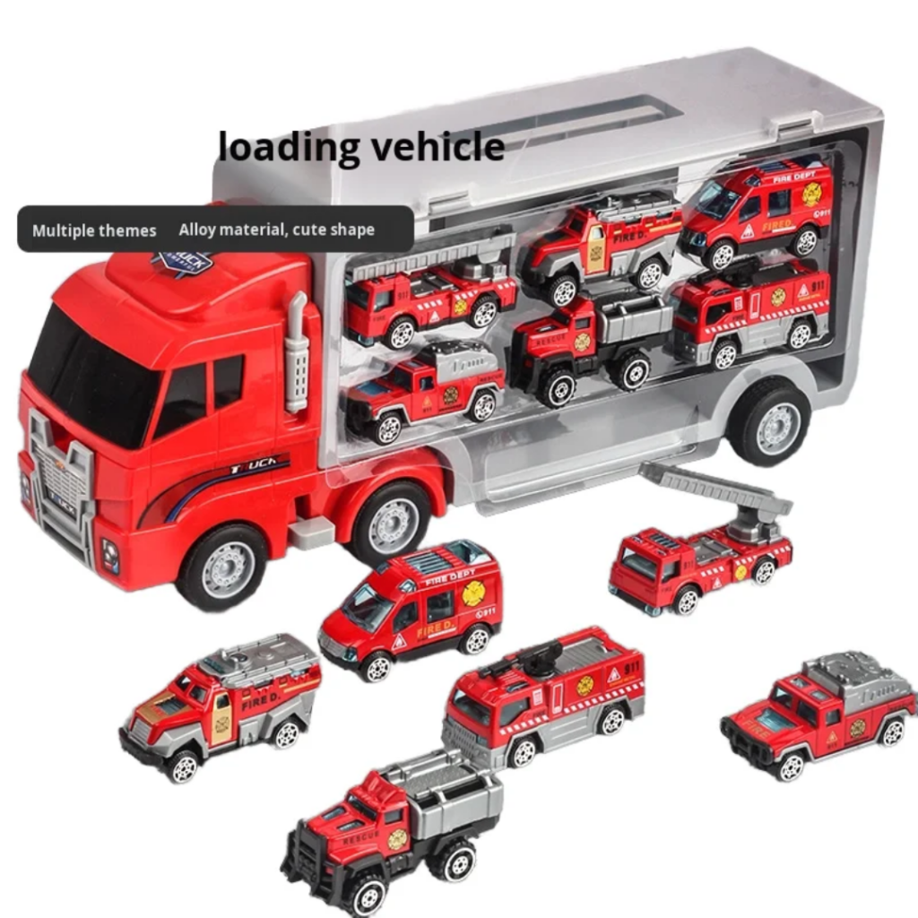 Jouet Camion Transporteur avec Véhicules de Secours Musical Maternita