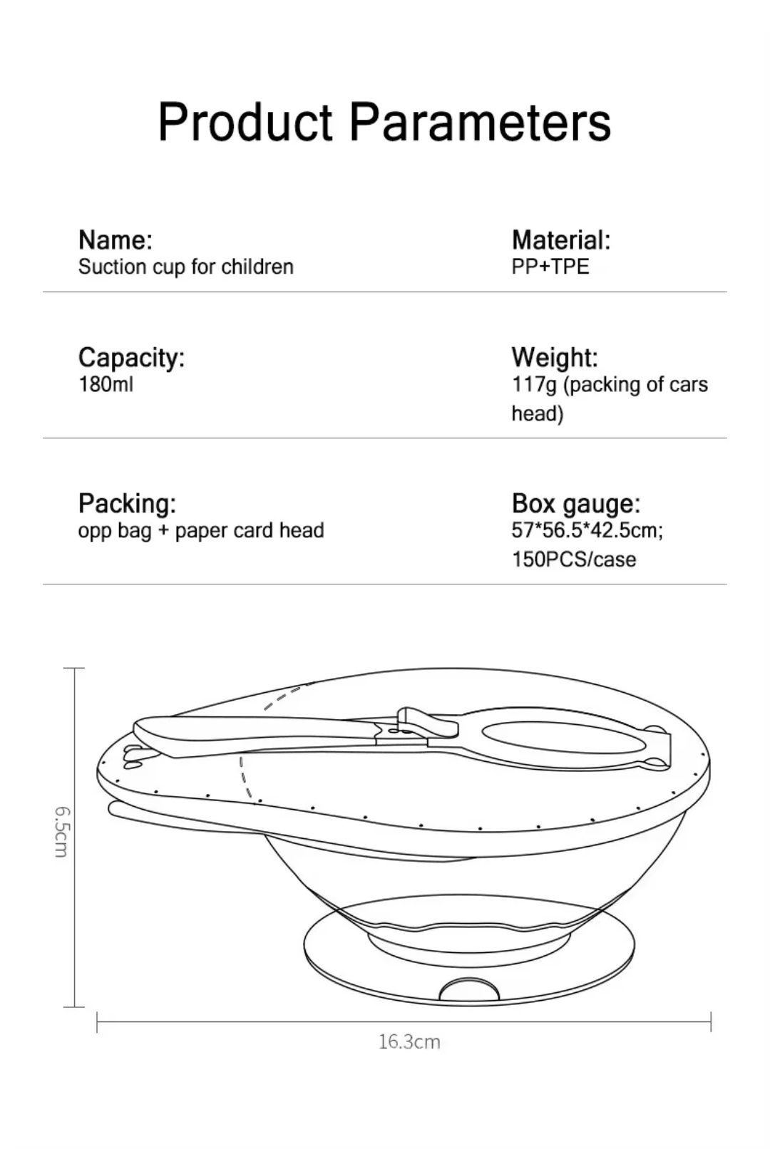 Bol Bébé avec Ventouse Cuillère Maternita