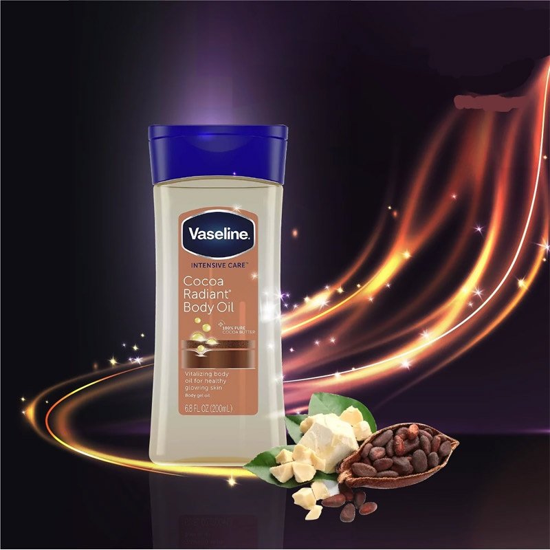 Huile Corps Vaseline Intensive Care Cocoa Radiant – Hydratation & Éclat (200 ml) Dakar – Image 2