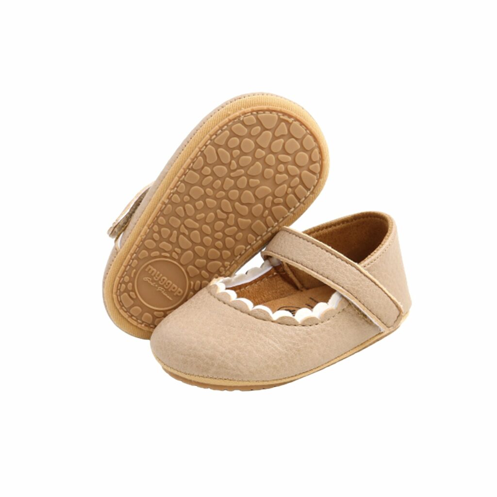 Chaussures bébé fille style ballerine beige – Confort & élégance | Maternita Dakar