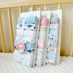 Lot de 12 petites serviettes bébé en coton – Douceur & praticité au quotidien Dakar