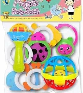 Set de Hochet Bébé Anneau Dentition – Jouets d’Éveil Colorés dès 3 Mois | Bambinerie Maternita Dakar