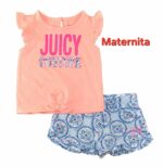 Ensemble Fille Juicy Couture 2 Pieces short – Haut Rose & Short Fleuri | Bambinerie Maternita Dakar