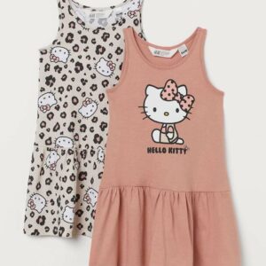 Lot de 2 Robes Fille en Coton Zara – Hello Kitty | Confort & Style chez Maternita Dakar