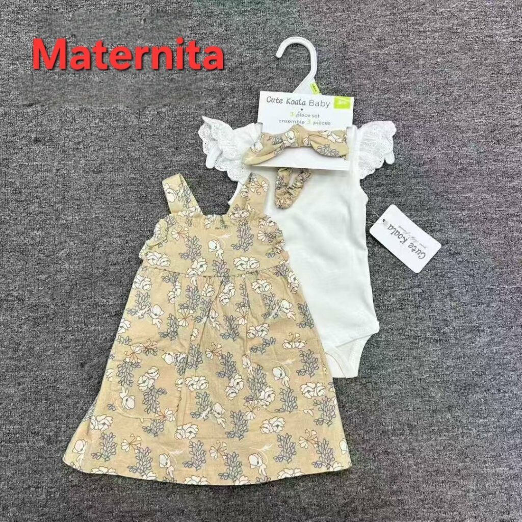 Ensemble Bébé Fille 3 Pièces Fleurie Cute Koala Baby – Élégance & Douceur pour Bébé Matern8ta Dakar