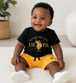 Ensemble Bébé 2 Pieces Short US Polo  – 100% Coton | 3 Mois à 3 Ans Dakar