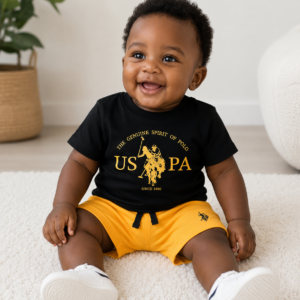 Ensemble Bébé 2 Pieces Short US Polo  – 100% Coton | 3 Mois à 3 Ans Dakar