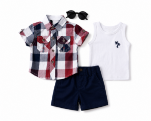 Ensemble Garçon 3 Piéces Chic Été avec Lunettes Maternita Ensemble Garçon 3 Piéces Chic Été avec Lunettes Maternita