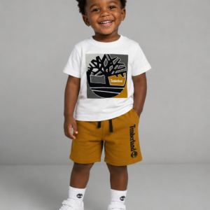 Ensemble Timberland Enfant T-shirt & Short – Confort et Style Décontracté | Bambinerie Maternita Dakar
