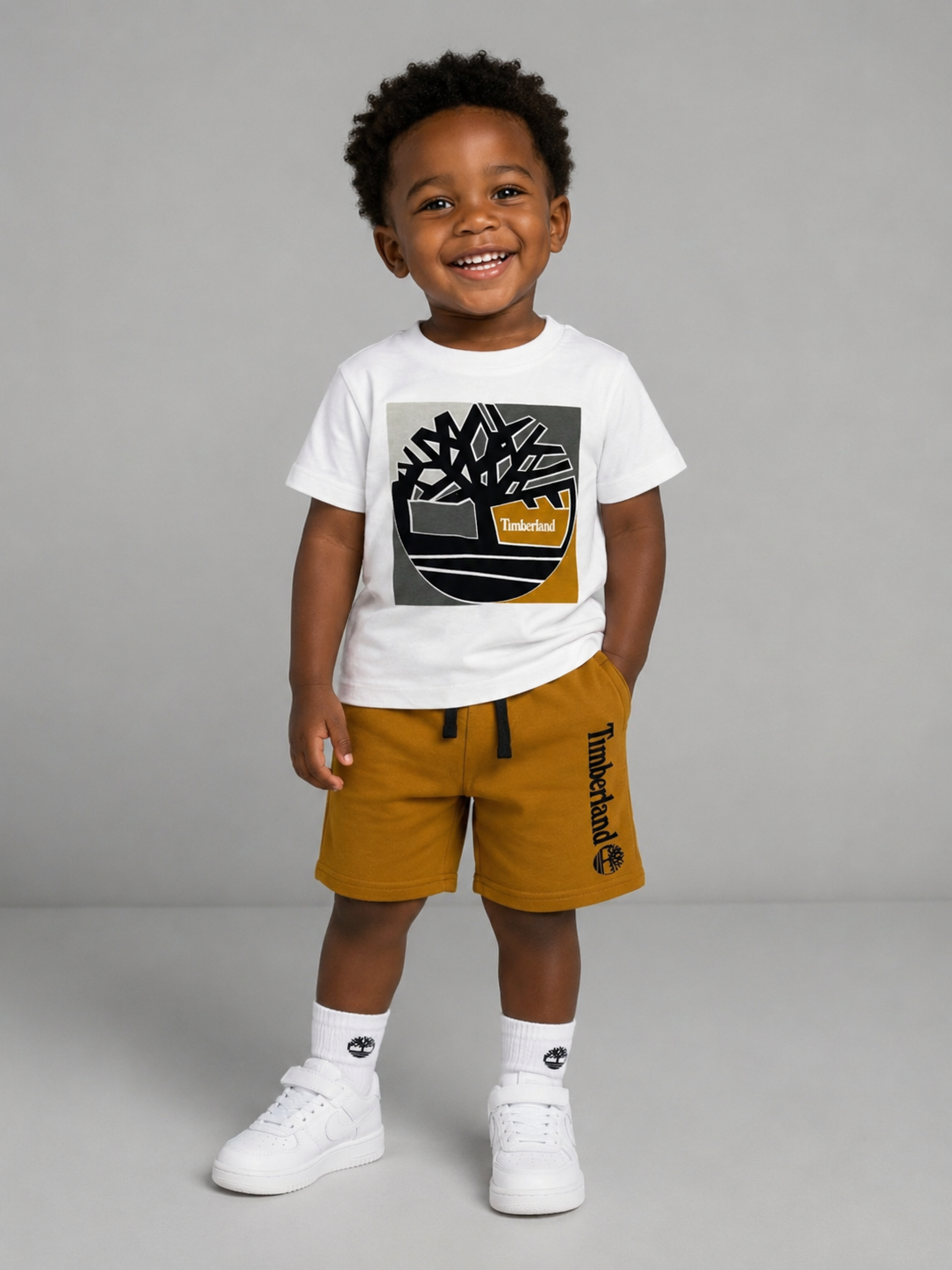 Ensemble Timberland Enfant T-shirt & Short – Confort et Style Décontracté | Bambinerie Maternita Dakar