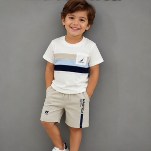 Ensemble Nautica Enfant 2 Pièces – T-shirt & Short en Coton | Bambinerie Maternita Dakar