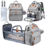 Sac à langer lit pliable 5 en 1 USB – Sac à dos maternité multifonction | Maternita Dakar