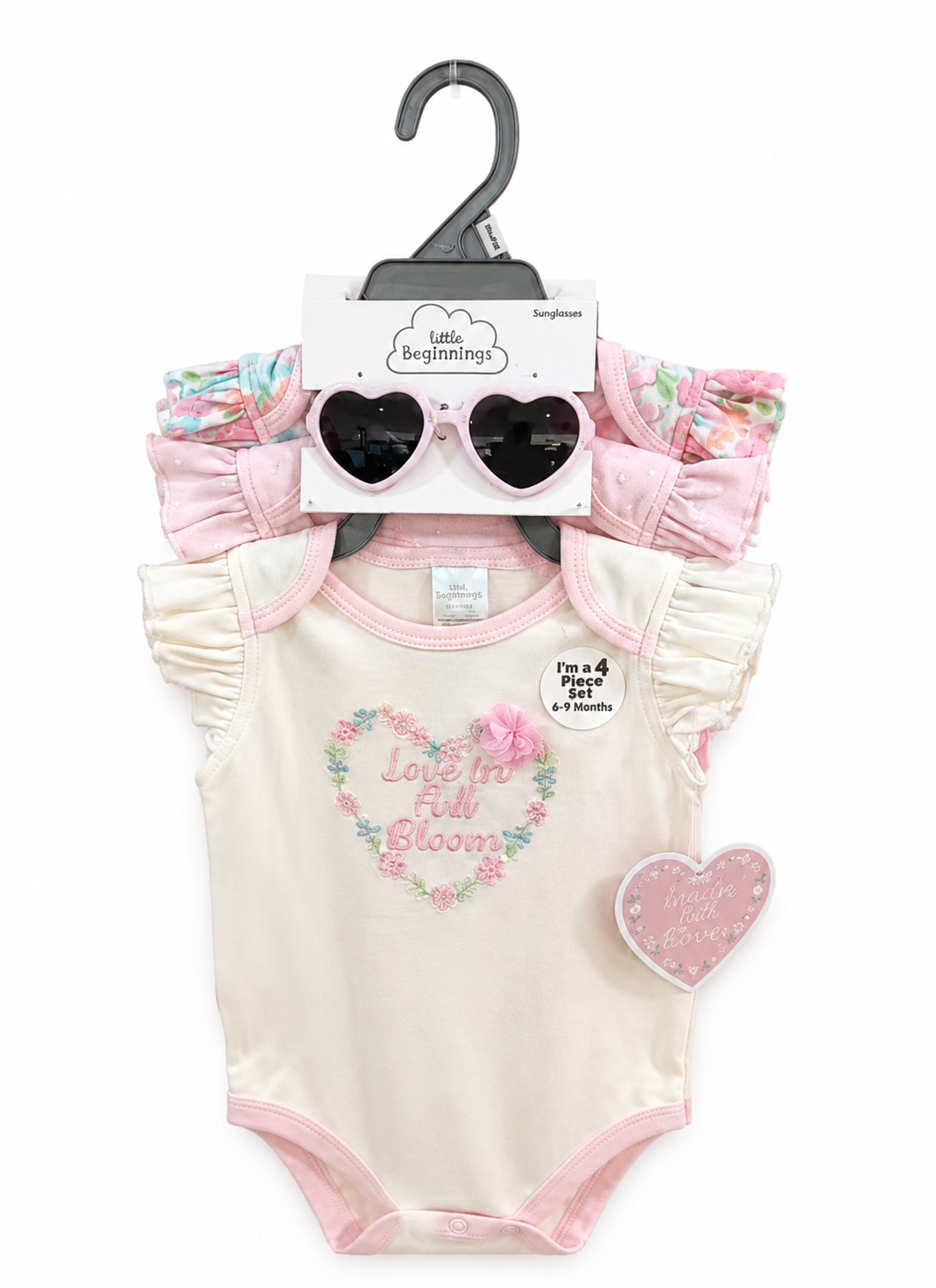 Lot de 3 Bodies Bébé Fille Cotonavec Lunettes – Coffret Été Fashion 3M-24M| Maternita Dakar – Image 8