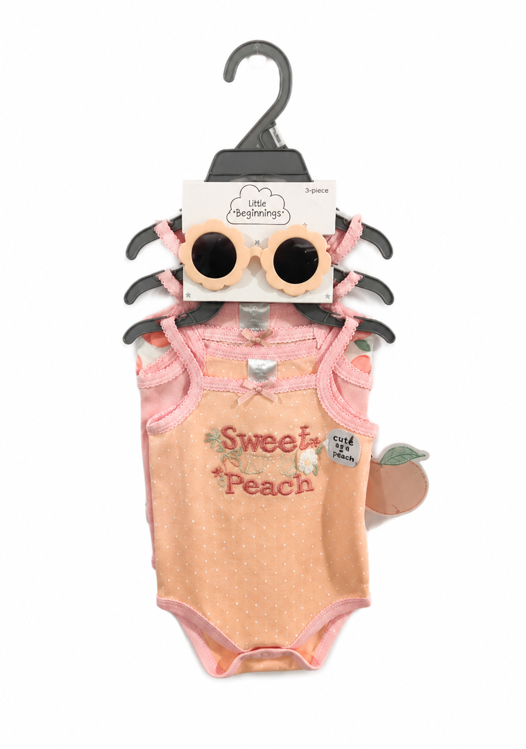 Lot de 3 Bodies Bébé Fille Cotonavec Lunettes – Coffret Été Fashion 3M-24M| Maternita Dakar – Image 7