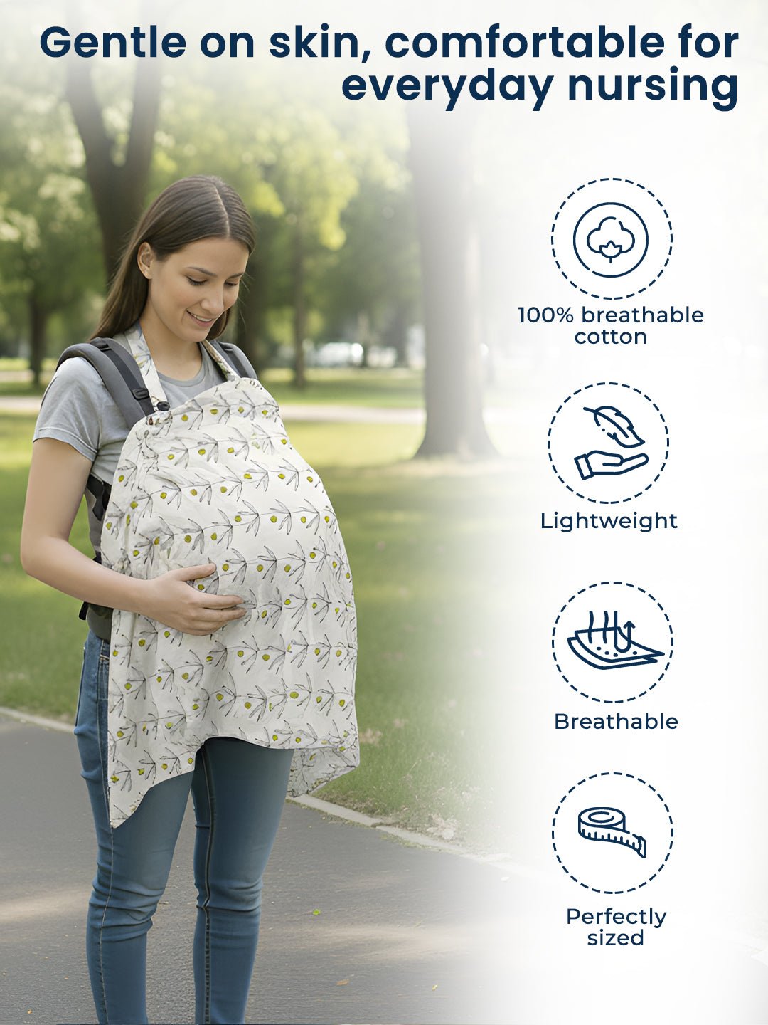 Châle Cap d’Allaitement Premium – Nursing Cover Maternita Dakar