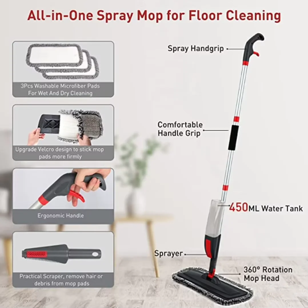 Balai Spray Microfibre avec Réservoir Intégré 450ml Maternita