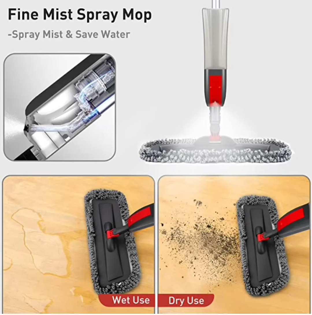 Balai Spray Microfibre avec Réservoir Intégré 450ml Maternita