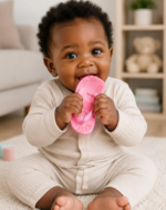 Anneau de Dentition Bébé en Silicone – Forme Chaussure 👶🩴Maternita Dakar