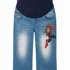 Pantacourt de Grossesse en Jean Denim Bleu Maternita