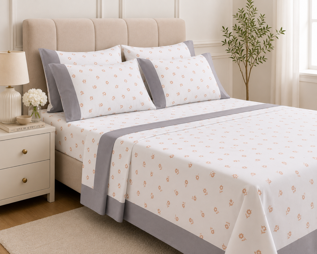 Drap de Lit 6 Pièces Coton 100% Paris Textile Maternita