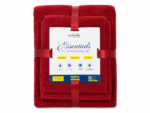 Ensemble de Serviettes de Bain 3 Pièces 100% Coton Rouge – Bambinerie Maternita Dakar