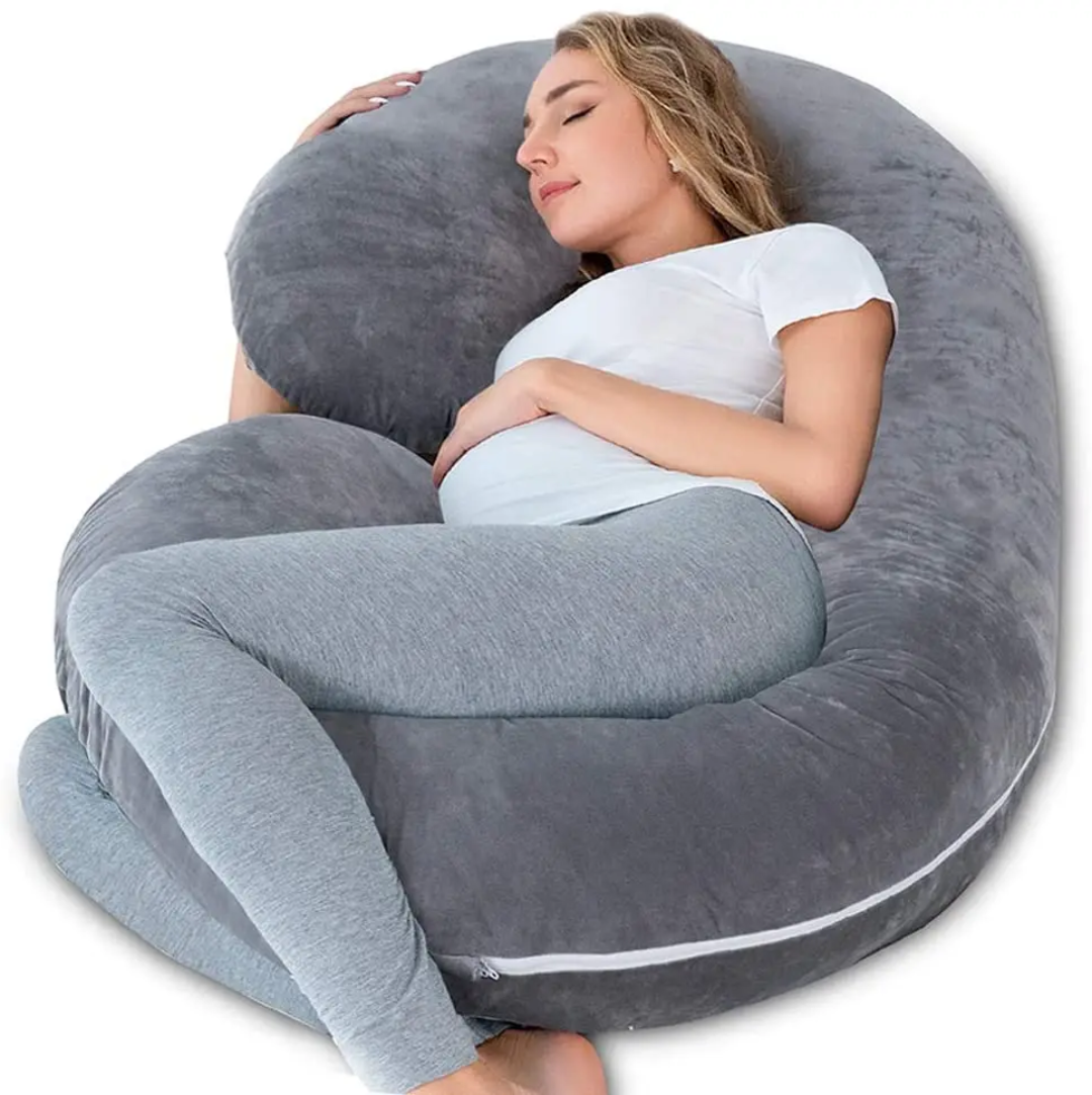 Coussin de Grossesse et d’Allaitement en Forme de C – Confort Total pour Futures Mamans | Maternita Dakar