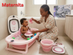 Baignoire Bébé Pliable avec Thermomètre Digital – Kit de Bain Complet | Maternita Dakar