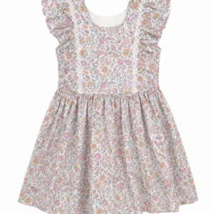 Robe Fille Fleurie à Volants et Dentelle – Maternita Dakar
