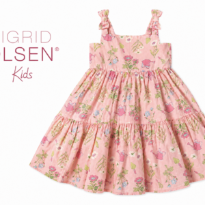 Robe Fille Fleurie Rose à Bretelles Nouées – Élégance et Confort pour les Petites Princesses - Maternita Dakar