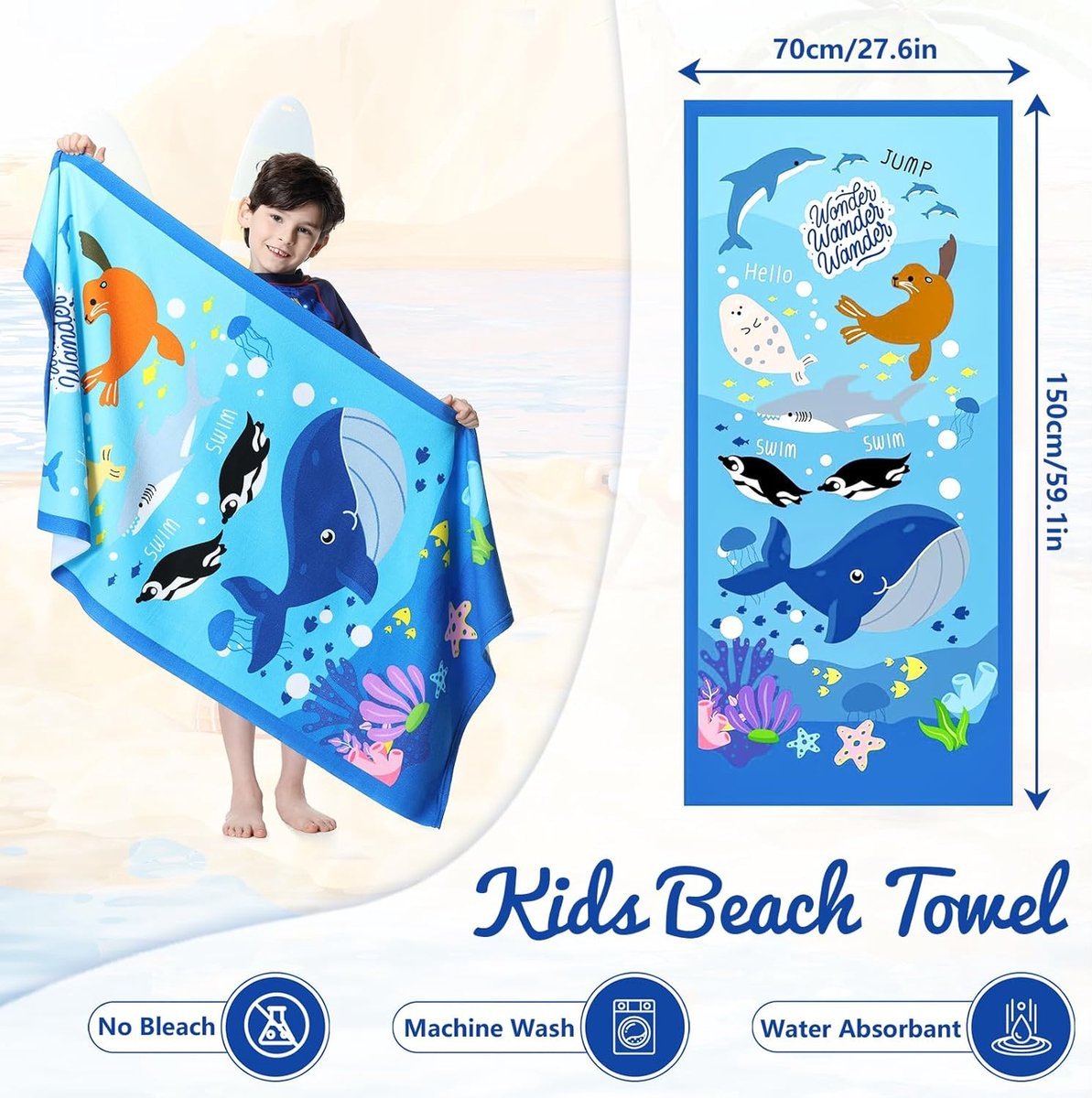 Serviette de Plage Enfant 145 x 75 cm Maternita