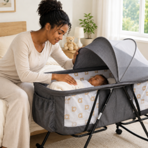 Couffin Léa Bébé Lit Pliable avec Moustiquaire et Fonction Bascule Maternita