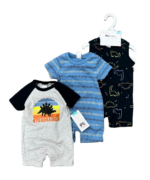 Trois combinaisons pour bébés Lot de 3 Barboteuses Bébé Garçon Maternita