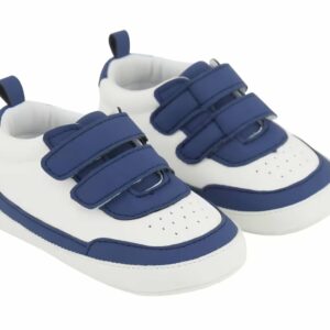 Chaussures Bébé Sport Bleu & Blanc à Scratch Maternita