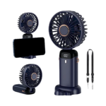 Ventilateur Mini USB Rechargeable Pliable avec Écran LED Maternita