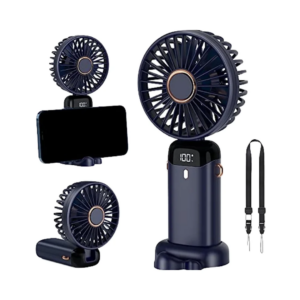 Ventilateur Mini USB Rechargeable Pliable avec Écran LED Maternita