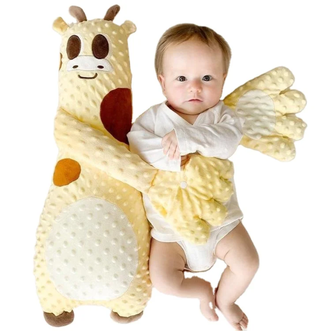 Coussin Anti-Roulis Bébé Girafe avec Bras Enveloppants et Télécommande Maternita