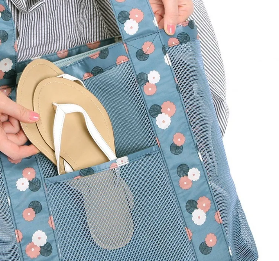 Sac de Plage en Maille XL – Léger, Résistant et Anti-Sable (32 × 32 × 10 cm)Maternita Dakar – Image 9