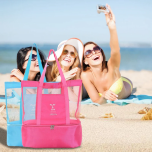 Sac de Plage Isotherme Double Compartiment en Maille – Grande Capacité Maternita Dakar