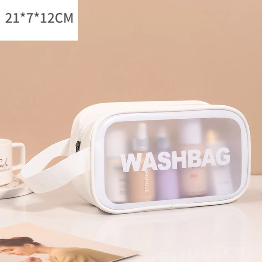 Trousse de Toilette Transparente Grand Format – Organiseur de Voyage 26 × 21 cm Maternita Dakar – Image 5
