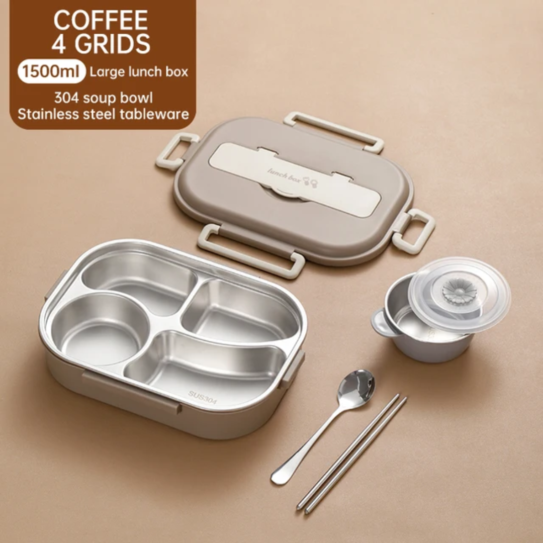 Lunch Box Bento Inox Compartimentée 1000 ml / 1500 ml – Étanche et Pratique sans Cuillere. Maternita – Image 7