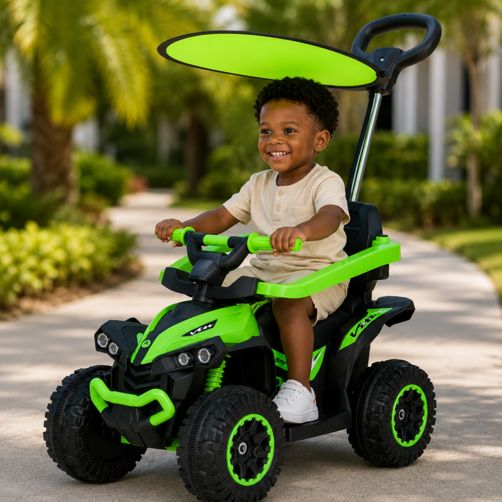 Mini Voiture Électrique Enfant avec Poignée Parentale et Pare-soleil Maternita Dakar