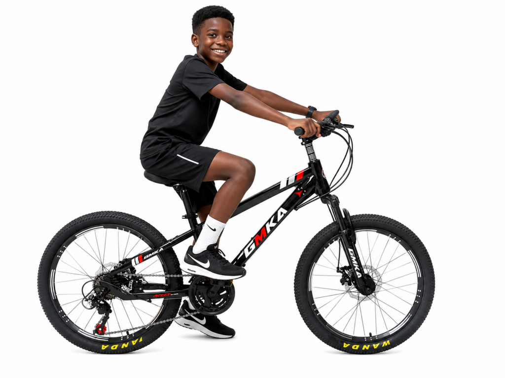 Vélo Enfant 20 Pouces GMKA – VTT avec Suspension Avant, Freins à Disque et Vitesses Maternita Dakar