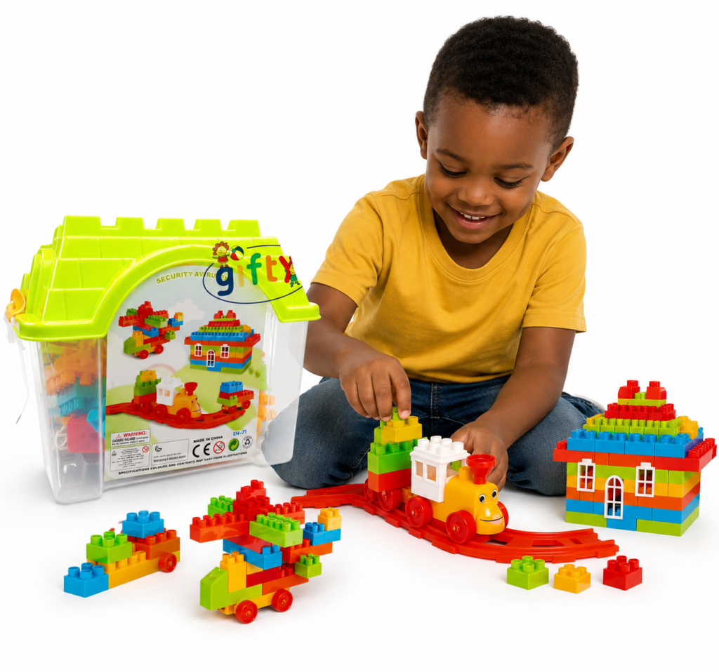 Jeu de Construction – Coffret de Blocs de Construction Éducatifs avec Boîte de Rangement | Bambinerie Maternita Dakar