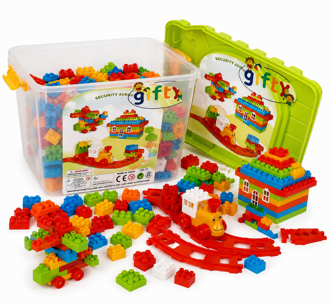 Jeu de Construction – Coffret de Blocs de Construction Éducatifs avec Boîte de Rangement | Bambinerie Maternita Dakar – Image 2